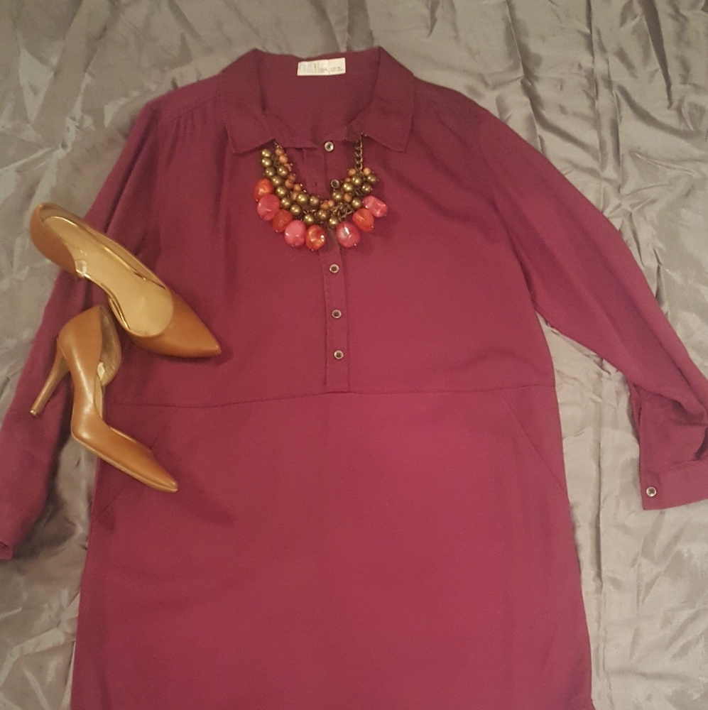Burgundy dress